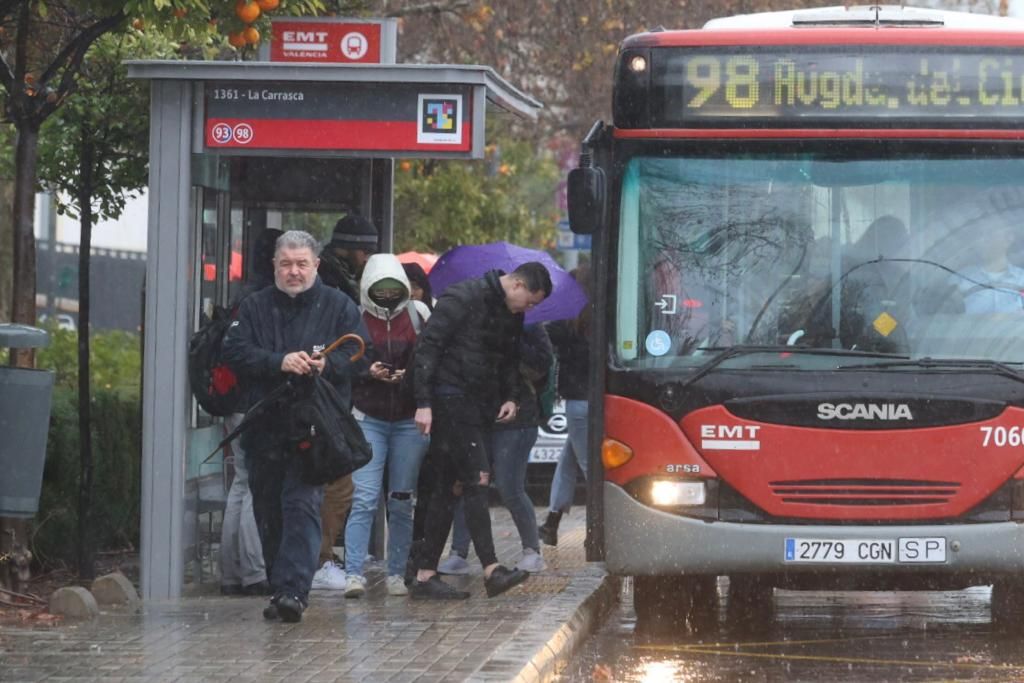 Temporal de lluvia en València