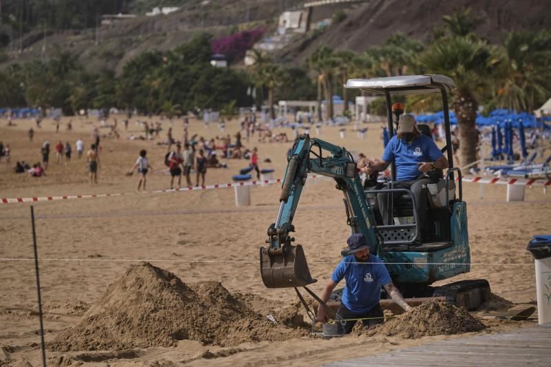 Instalación de la primera zona deportiva Teresitas