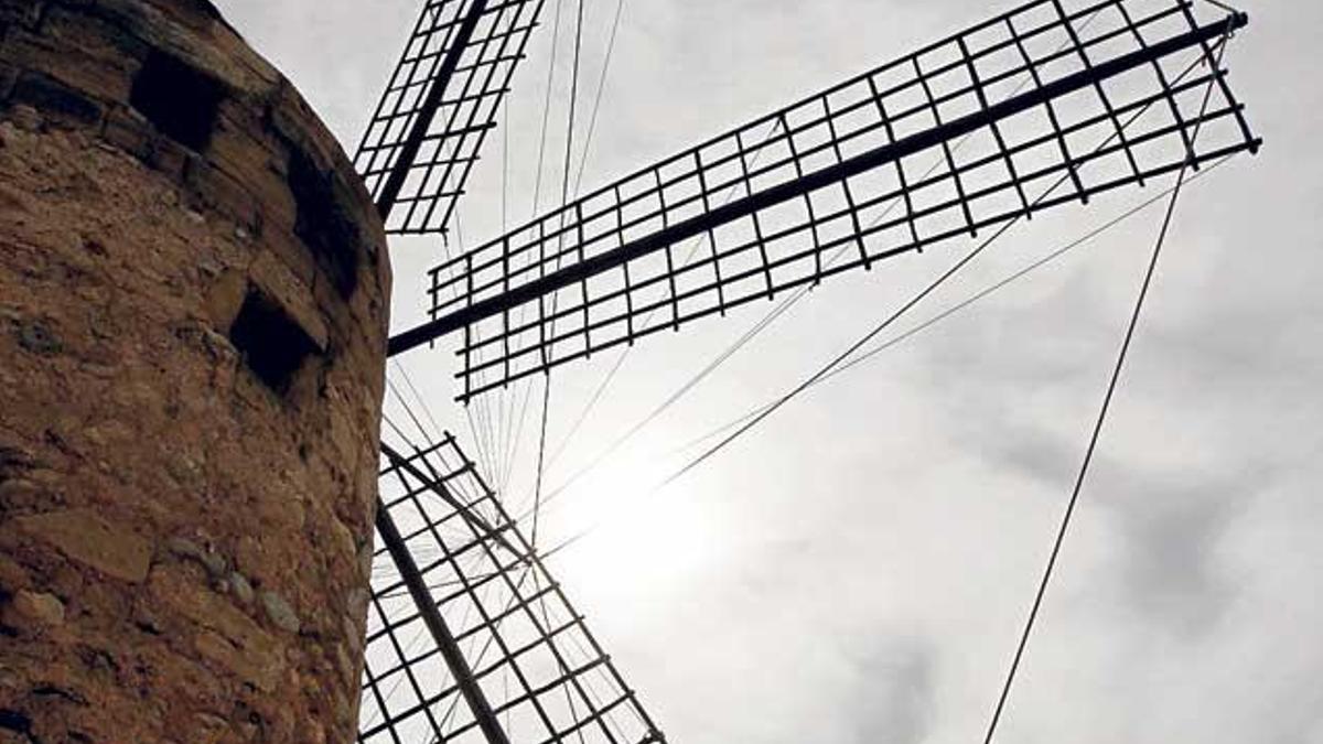 Uno de los característicos molinos de es Jonquet.