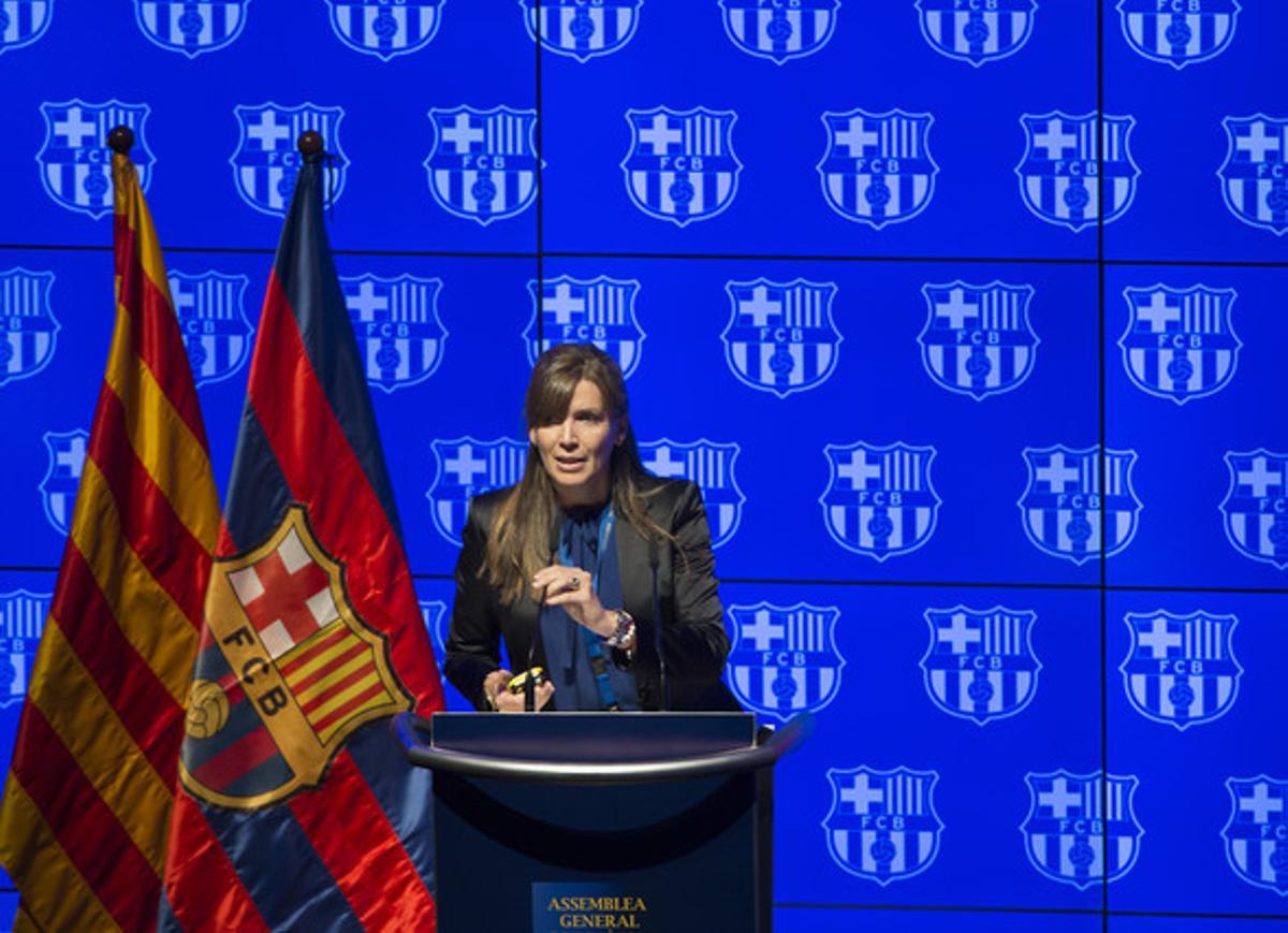 Susana Monje, durant la presentació de l’informe econòmic.