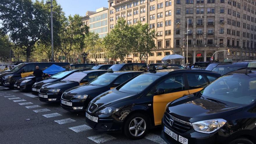 Imatge de la recent vaga de taxis