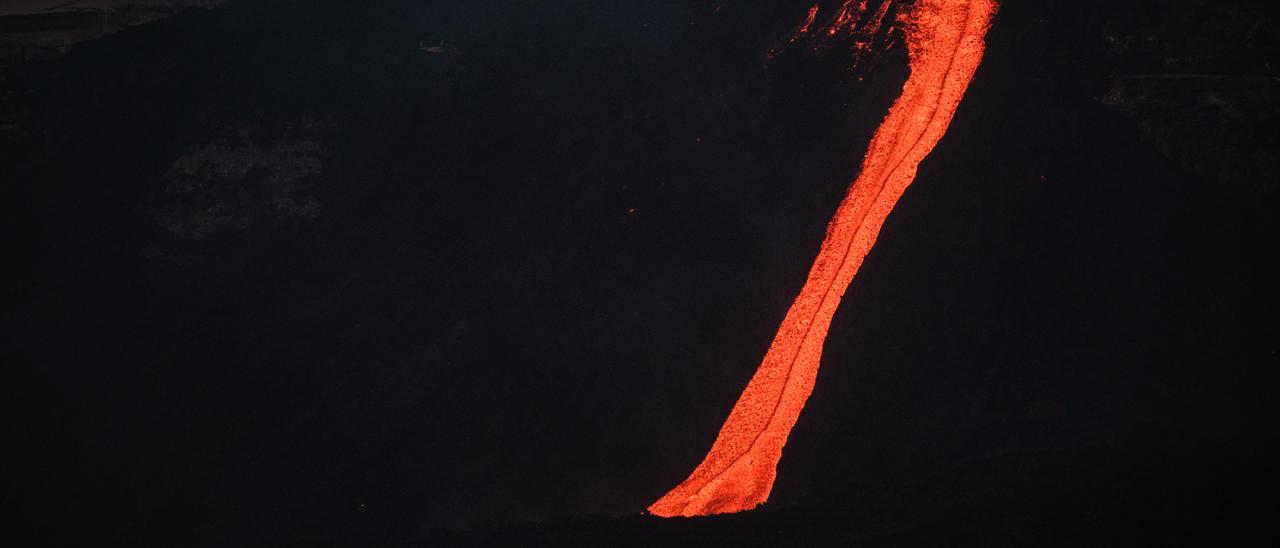 La lava del volcán de La Palma.