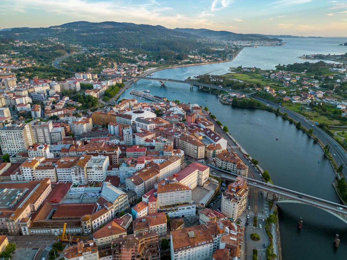 Pontevedra desde las alturas.