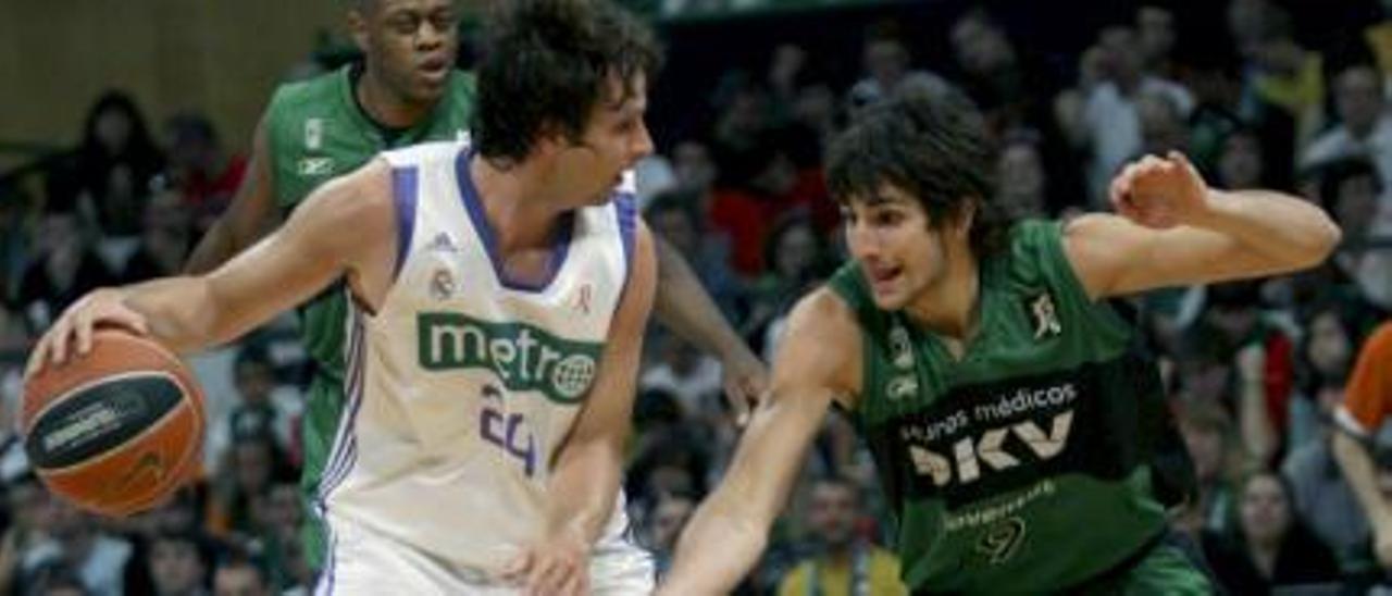 Ricky  Rubio cuando era jugador del Joventut de Badalona.