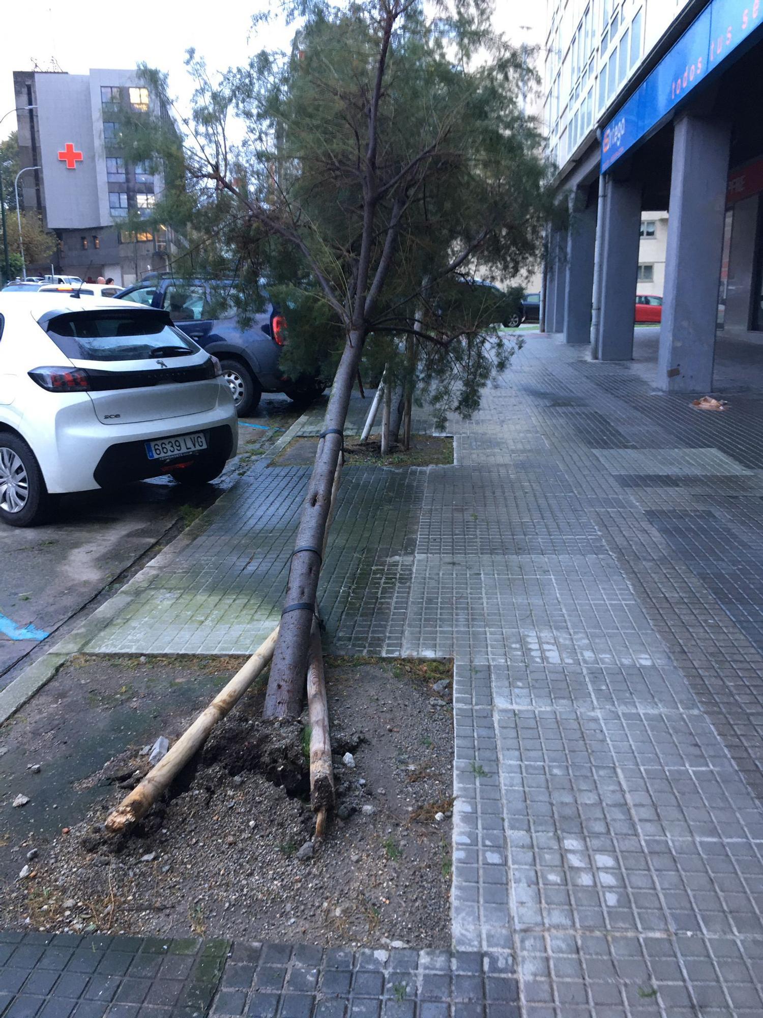 Incidencias por el temporal en A Coruña