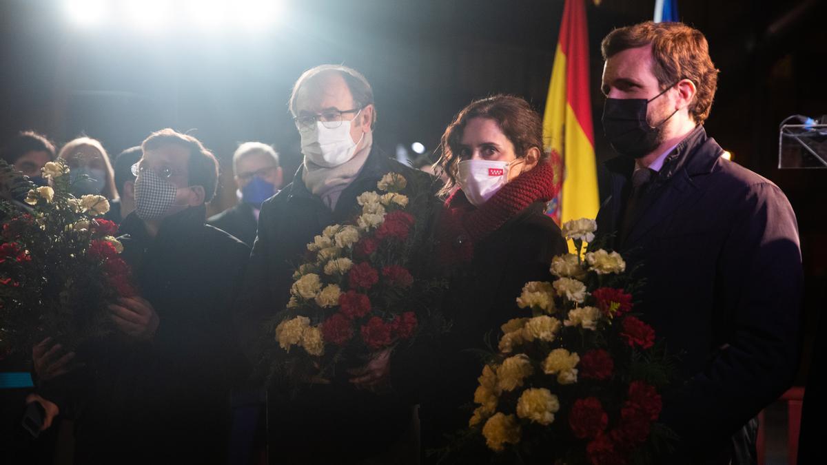 José Luis Martínez-Almeida, Pío García-Escudero, Isabel Díaz Ayuso y Pablo Casado.