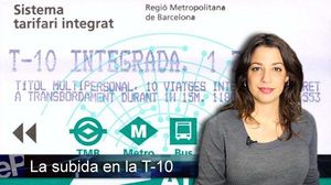 La pujada del transport públic afectarà més la T-10, a ’El informativo’.