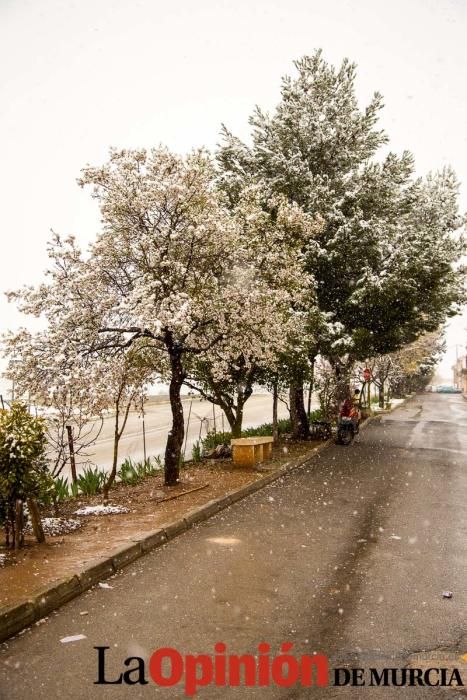 Nieve en las pedanías altas del Noroeste