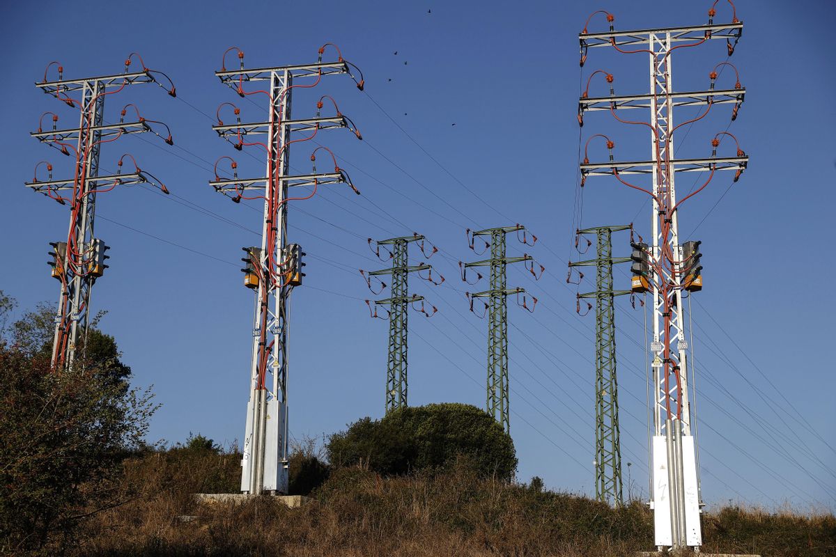 Vista parcial de la subestación eléctrica de Basauri (Vizcaya).