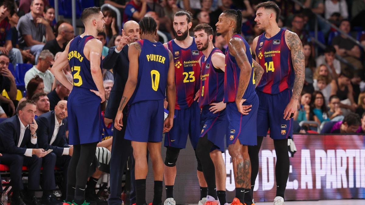 Al técnico no le gustó la actitud de sus jugadores en materia defensiva cuando se decidía el partido en el Palau