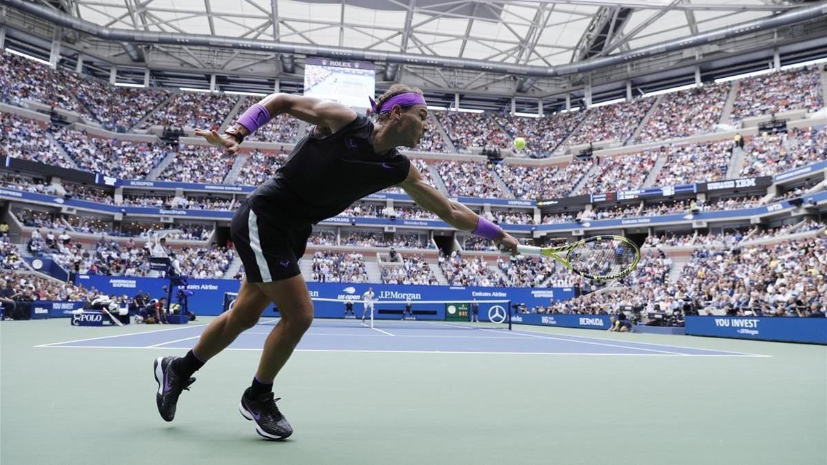 Rafa Nadal, durante la final ante Daniil Medvedev del US Open del 2019 en el centro tenístico de Flushing Meadows.