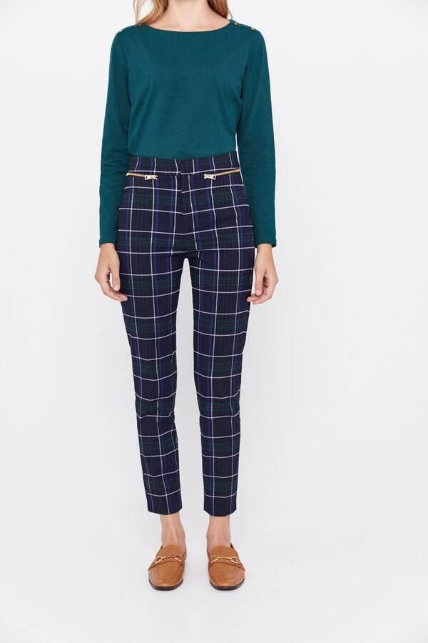 Pantalón skinny de cuadros de Cortefiel
