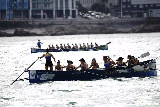 Primera jornada del Trofeo Teresa Herrera de traineras en A Coruña