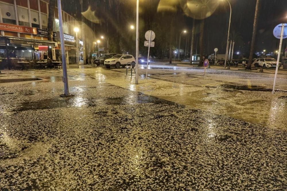 Fuerte granizada en Palma con tormenta eléctrica