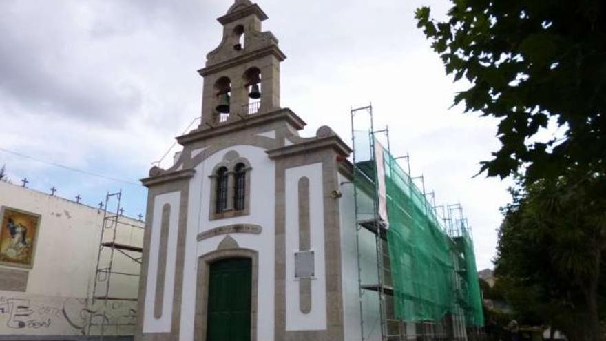 Iglesia de San Pedro de Nós, con las obras del exterior ya concluidas. / i. r.