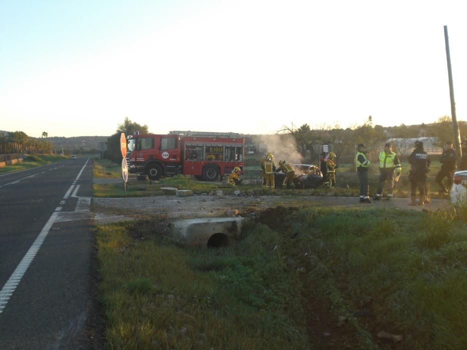 Accidente en la carretera vieja de Sineu