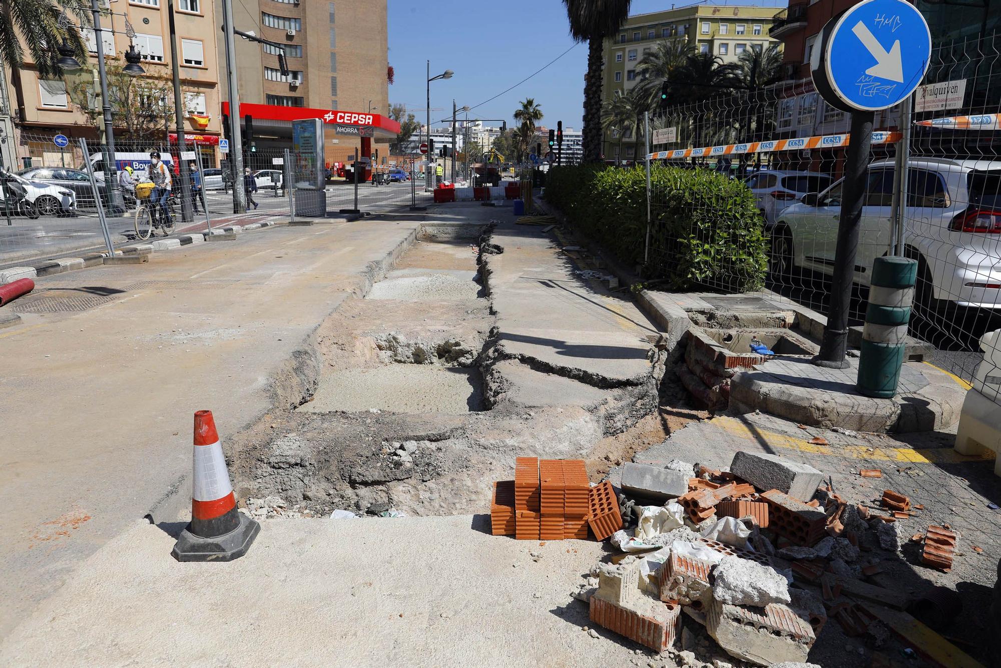 Así avanzan las obras de Peris y Valero