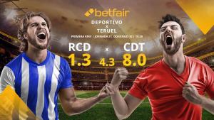 RC Deportivo vs. CD Teruel: horario, TV, estadísticas, clasificación y pronósticos