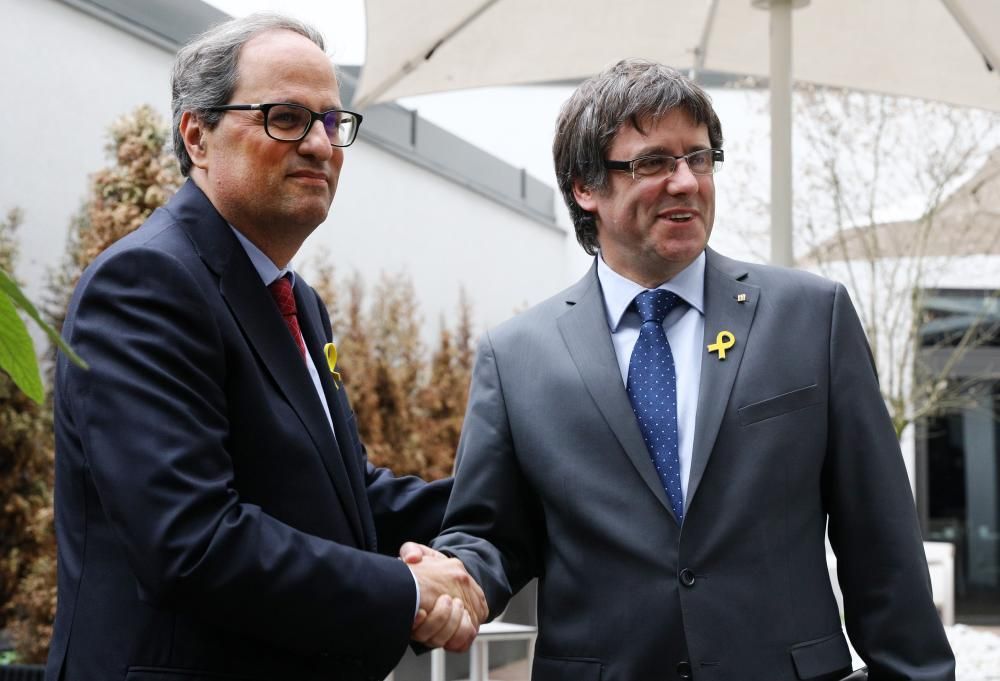 Roda de premsa de Torra i Puigdemont