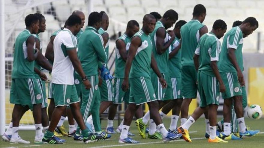 Los jugadores de Nigeria, fans de 'La Roja'