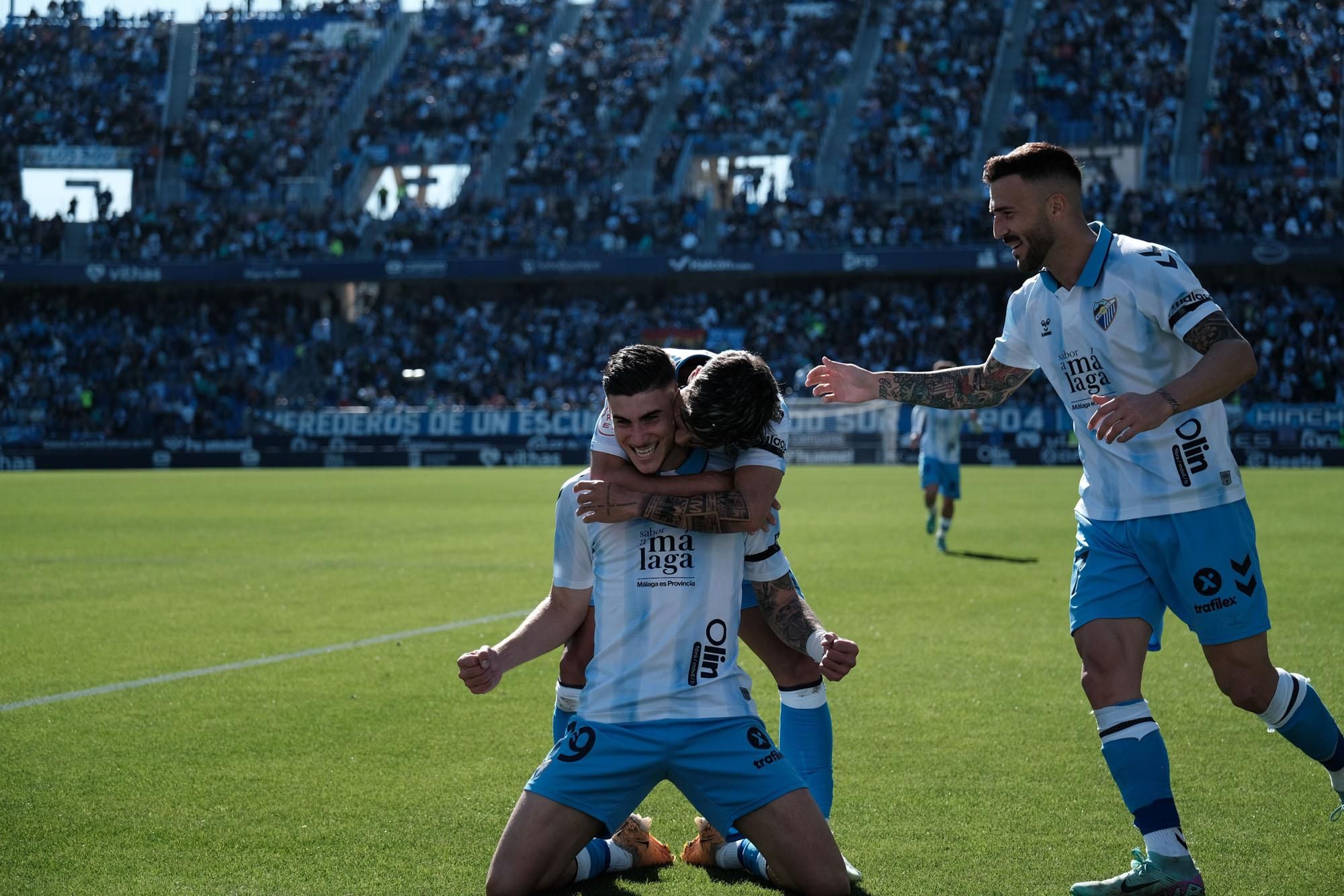 Una imagen del Málaga CF - Atlético Baleares en La Rosaleda.