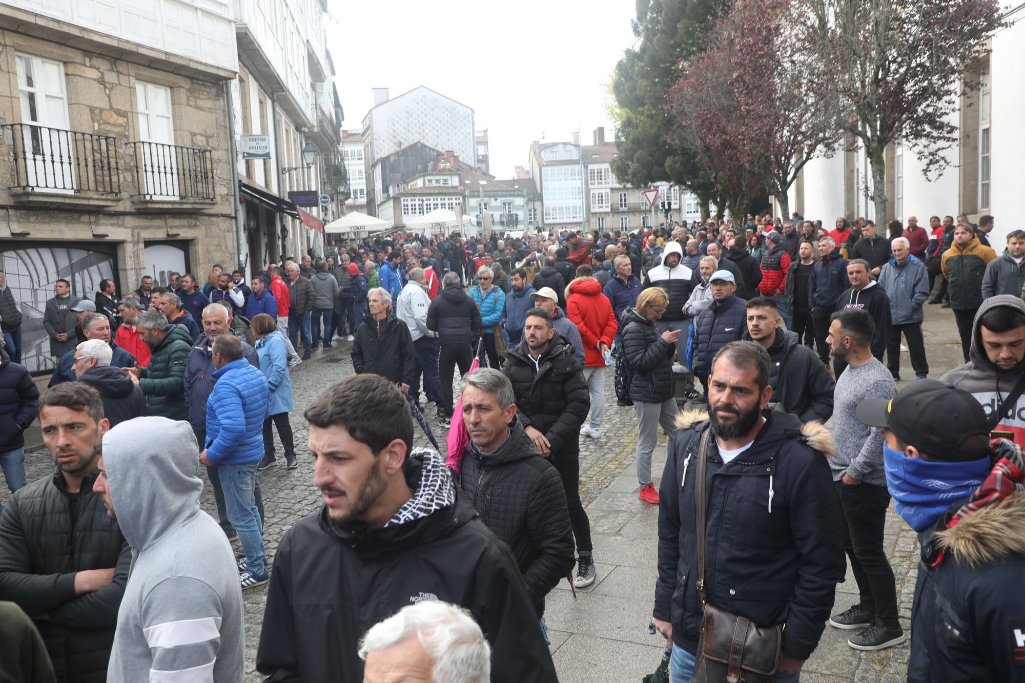 Carga policial en la protesta de bateeiros en Santiago