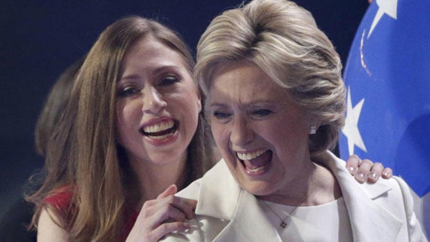 Chelsea Clinton y su madre, Hillary Clinton