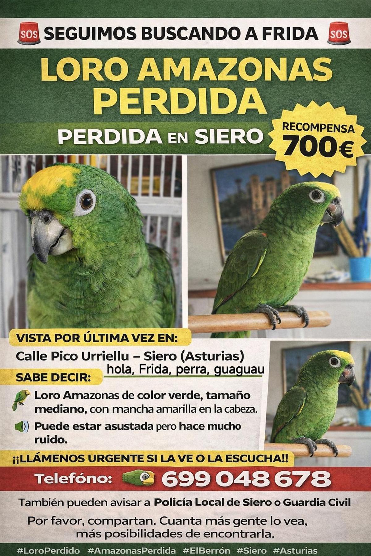 Cartel con el que los propietarios piden ayuda.