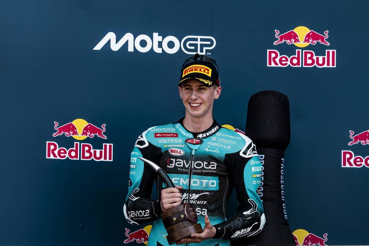 Máximo Quiles, en el podio del Gran Premio de Las Américas