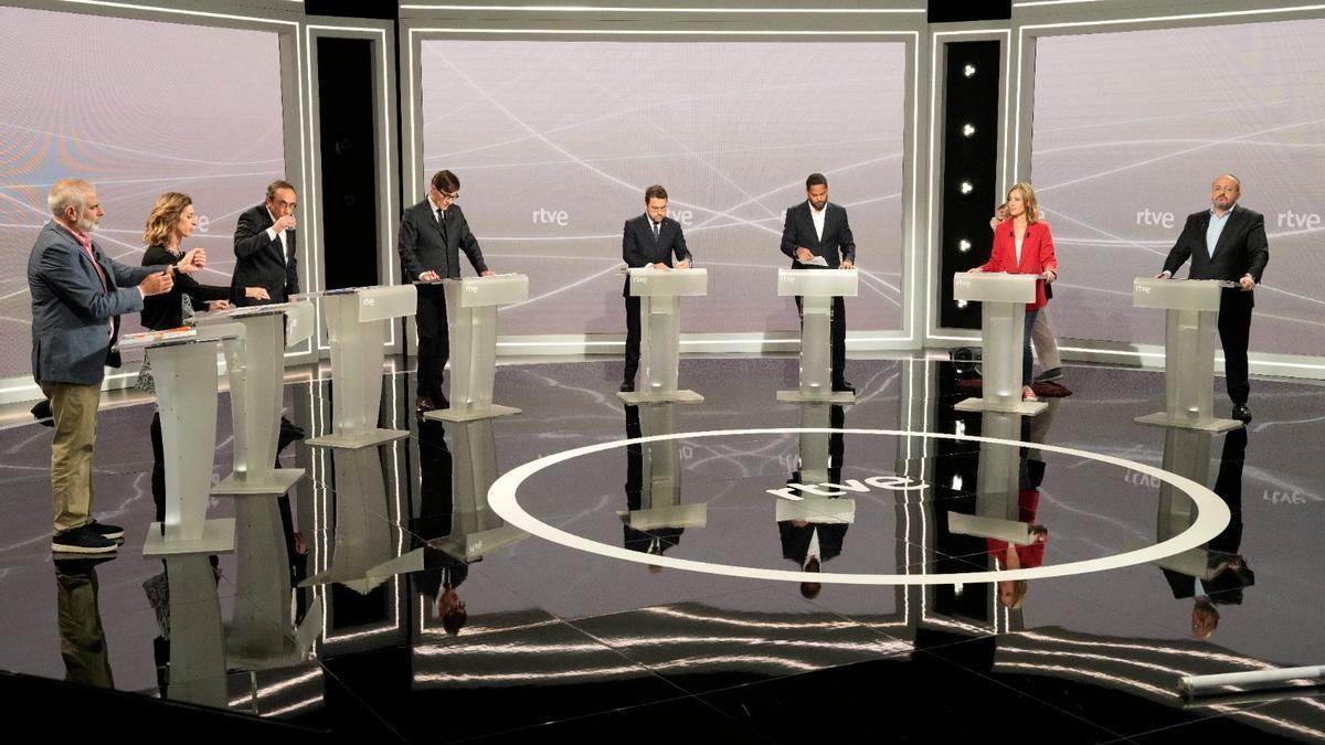 Debate electoral de TVE para las elecciones del 12M en Cataluña.