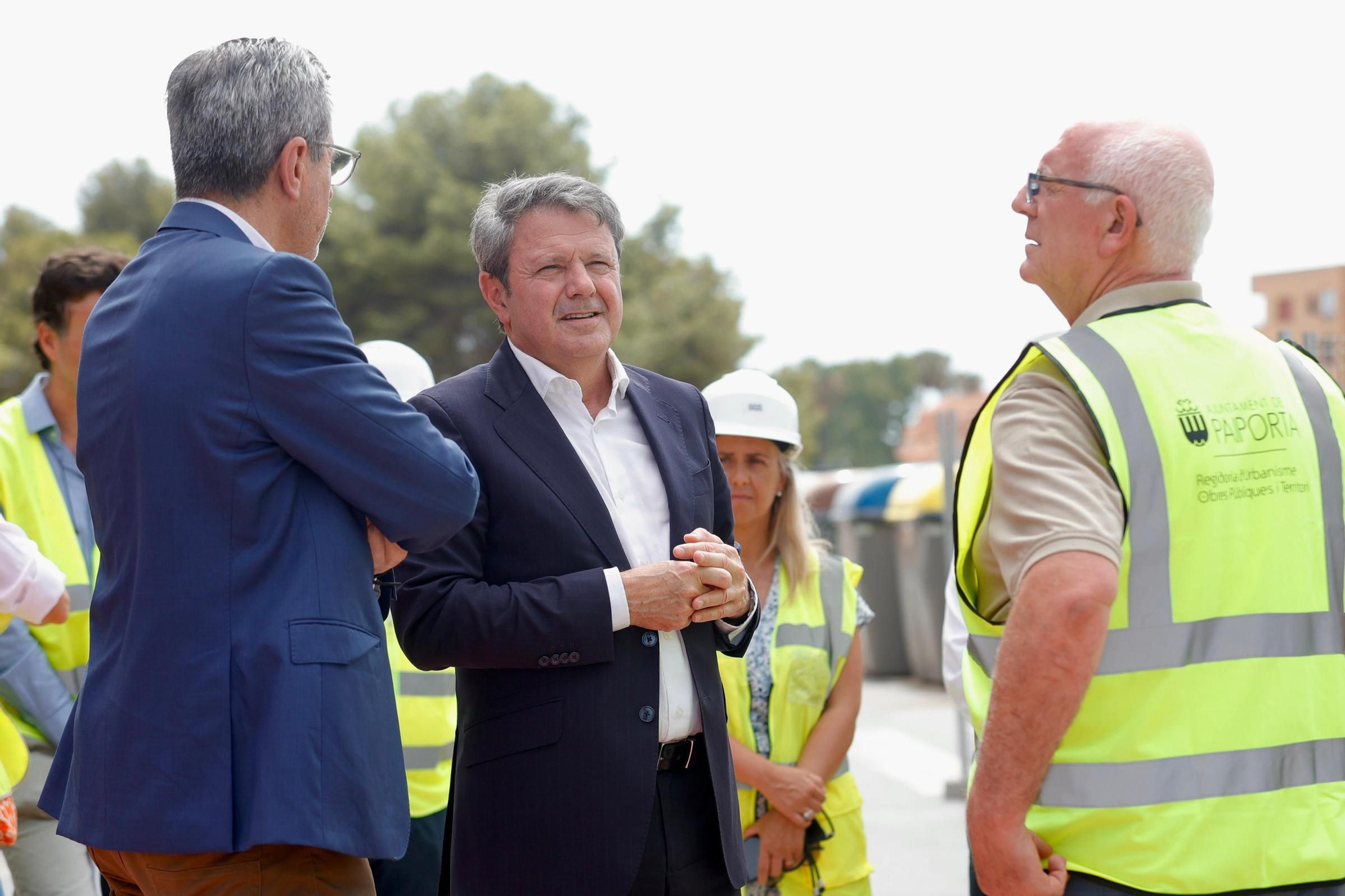 El secretario de Estado del Ministerio de Transportes visita las obras de reconstrucción en Paiporta