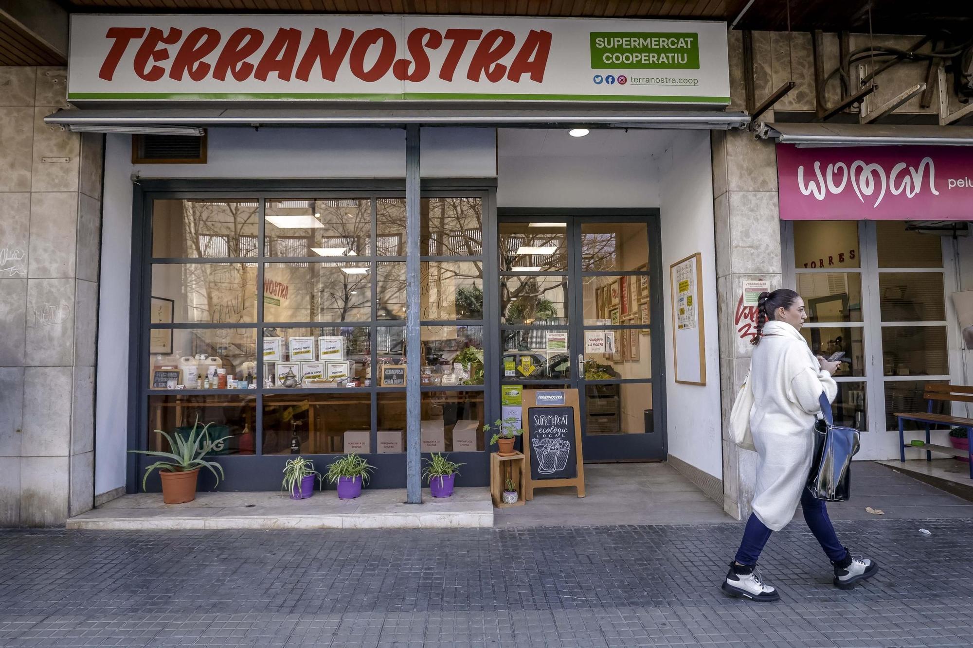 Das Geschäft von Terranostra liegt in der Nähe des Roten Kreuzes in Palma.