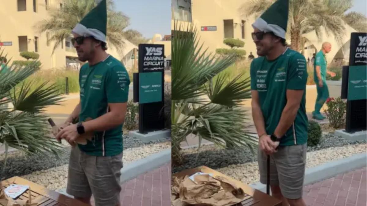 Alonso, con su nuevo bastón de 'amigo invisible'