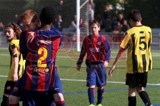 El Alevín A del FC Barcelona, campeón de Liga