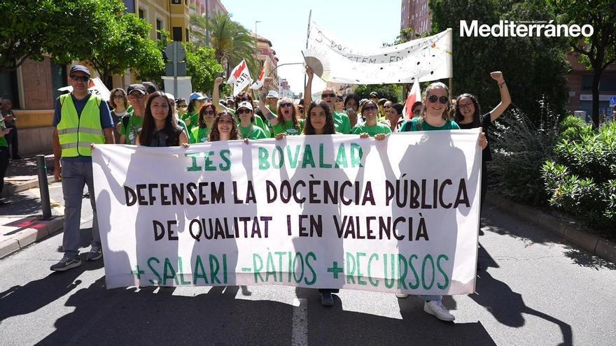 Manifestación educativa en Castellón