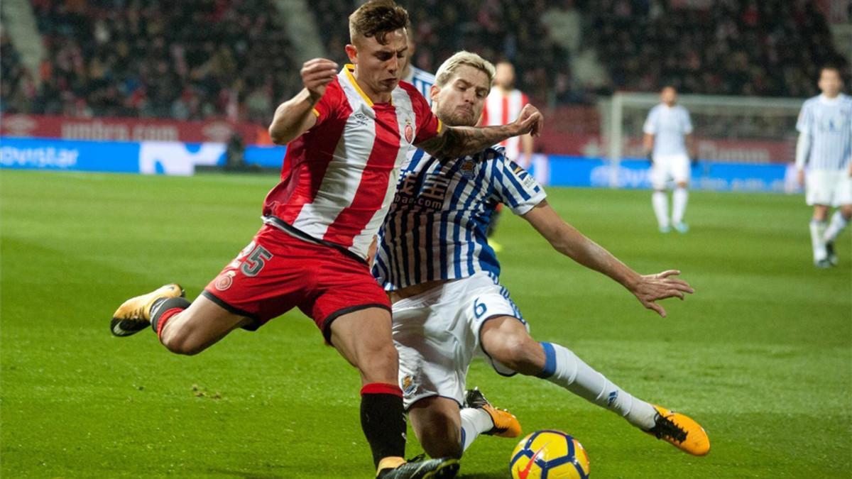 Maffeo, en acción contra la Real Sociedad