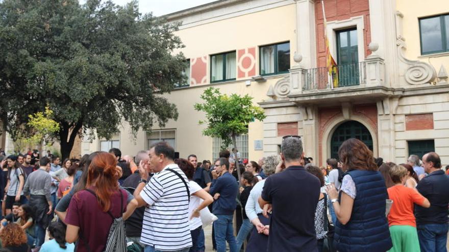 La plaça de l´Institut, el passat 1 d´octubre de 2017