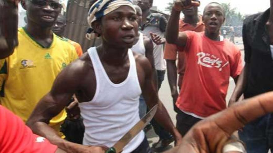 Partidarios de Ouattara en una manifestación en Abiyán.