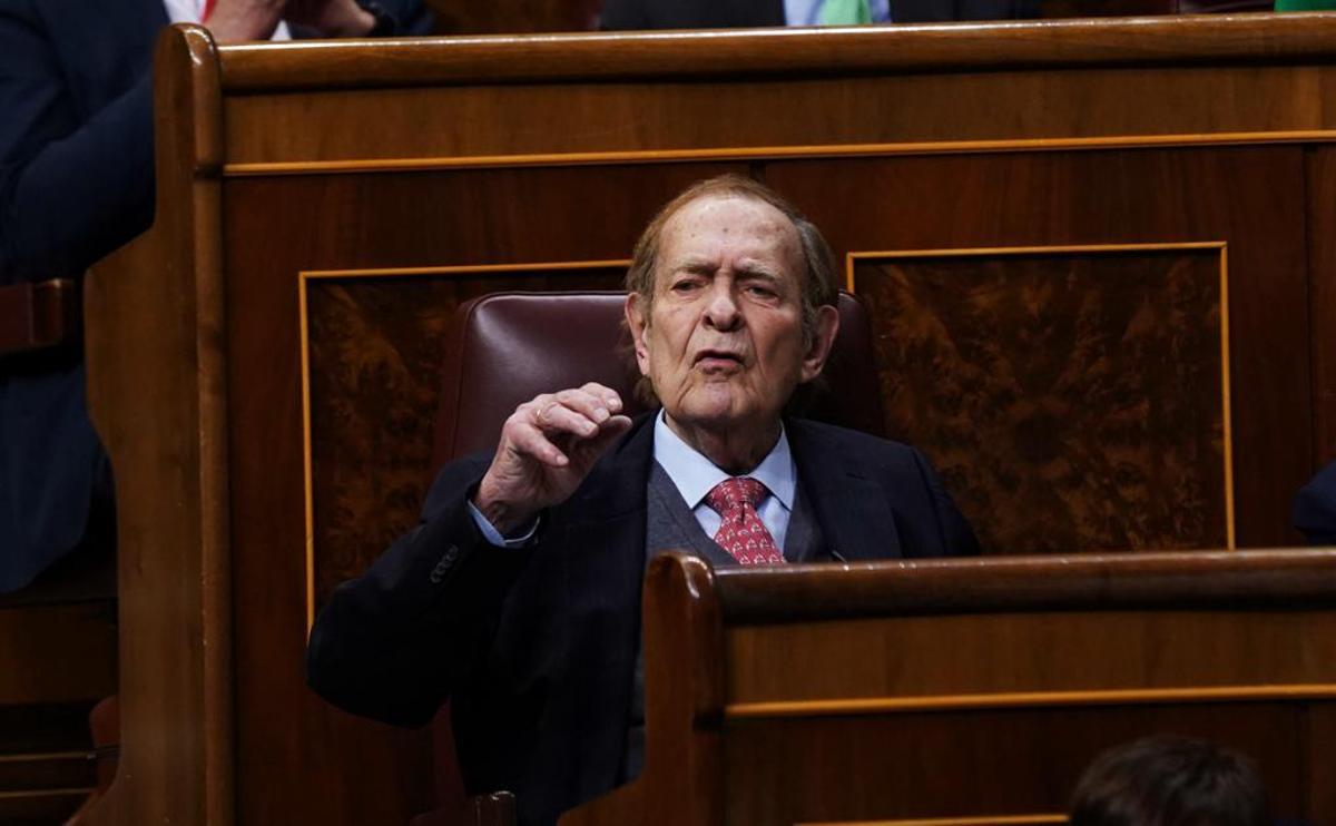 Ramón Tamames, durante su intervención.