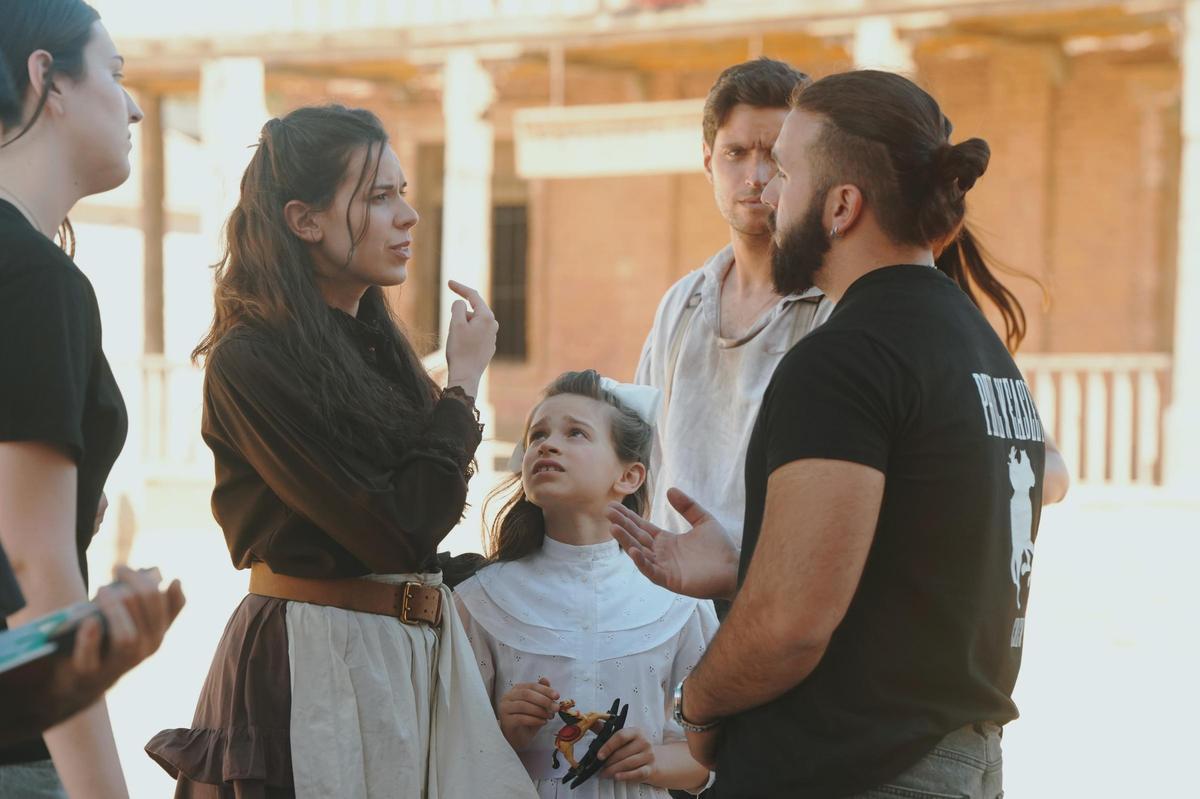 Imagen durante el rodaje en Tabernas.