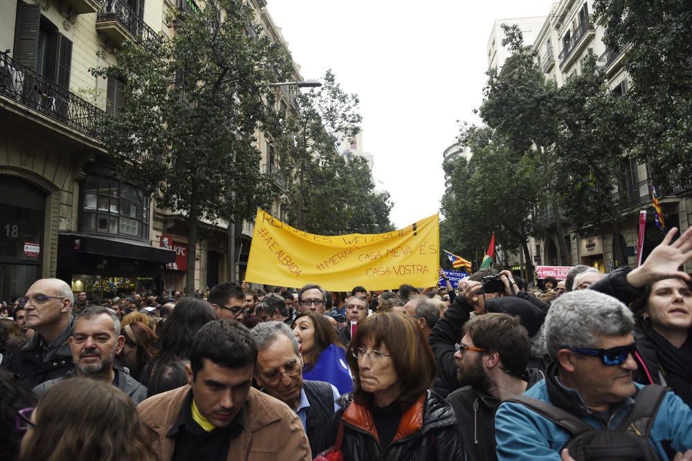 Manifestació per l''acollida de refugiats