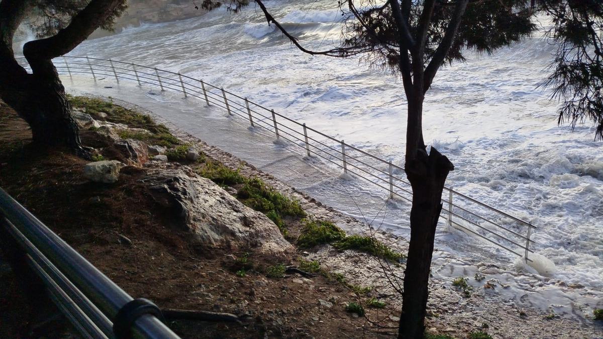 Los efectos de la borrasca en las playas de Manacor