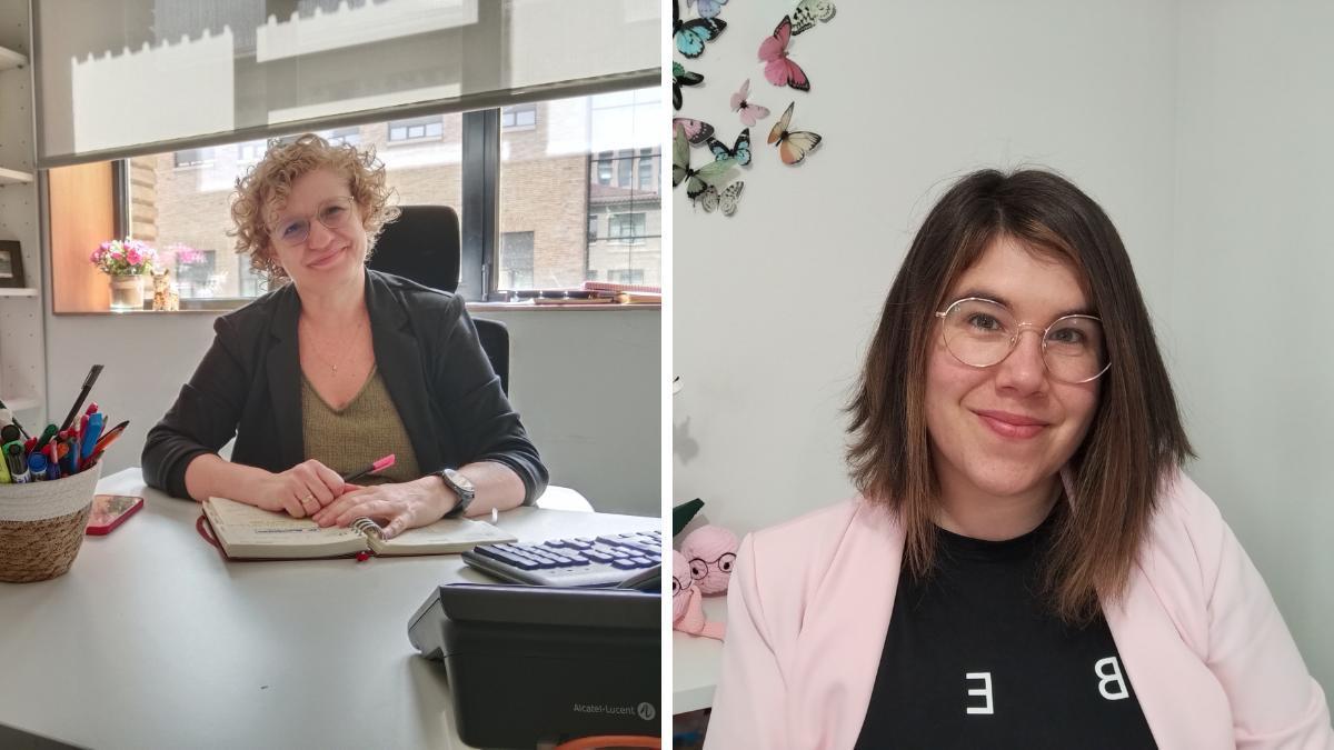 Mamen Horno Chéliz y María Gómez González.
