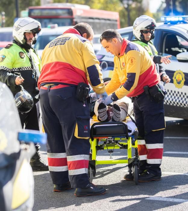 Accidente de tráfico en el Puente de Aragón