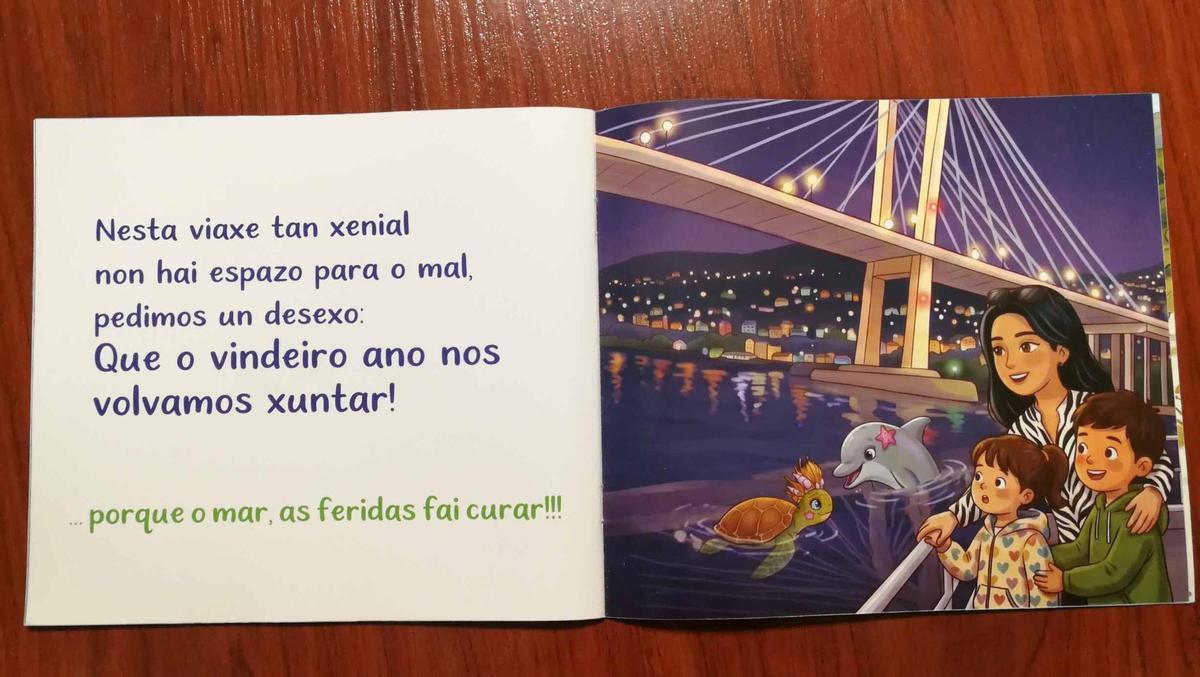 Coralito y sus amigos, en un momento del cuento.