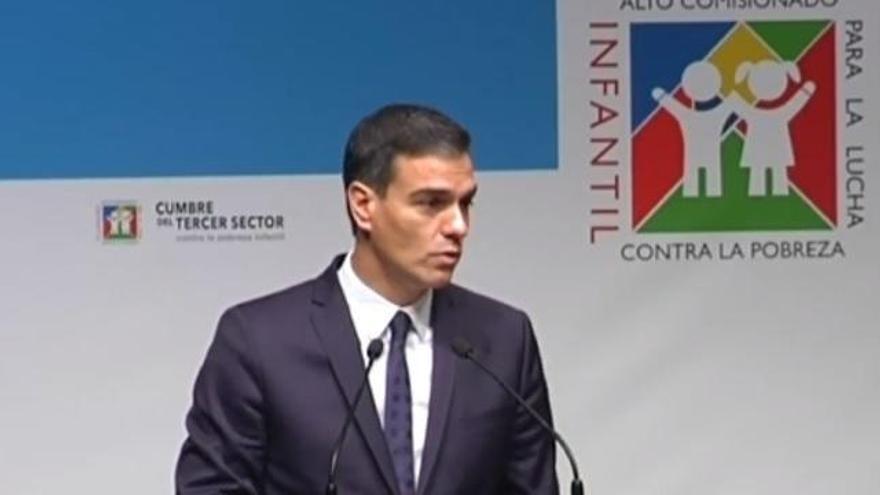 Sánchez, en la Cumbre del Tercer Sector contra la Pobreza Infantil