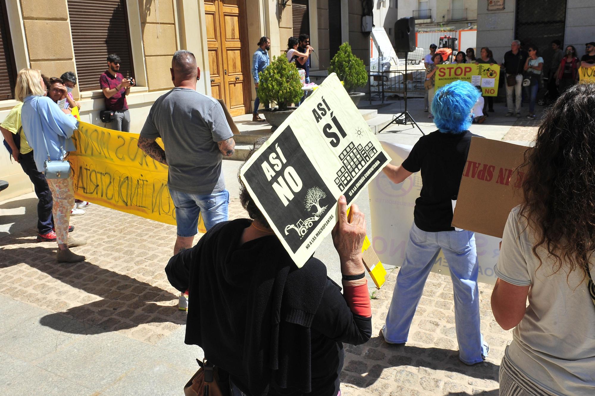 Manifestación contra las plantas solares en Elda