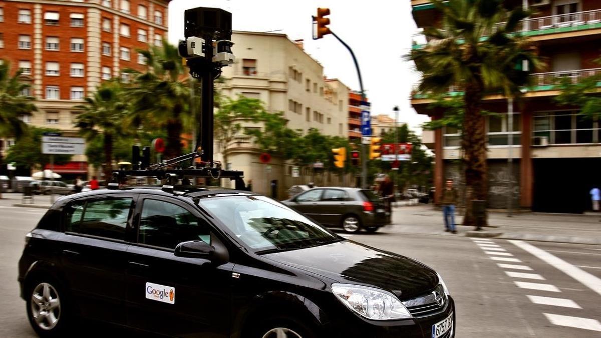 El vehículo de Google en Barcelona.