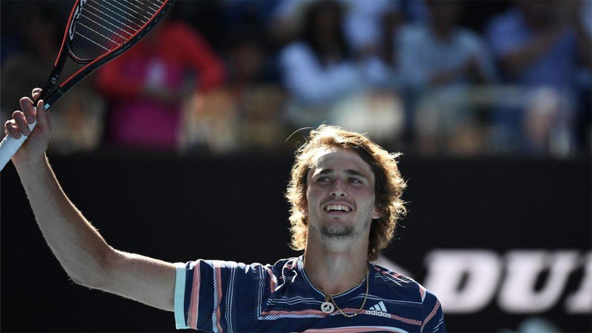 Zverev saludando tras su quinta victoria