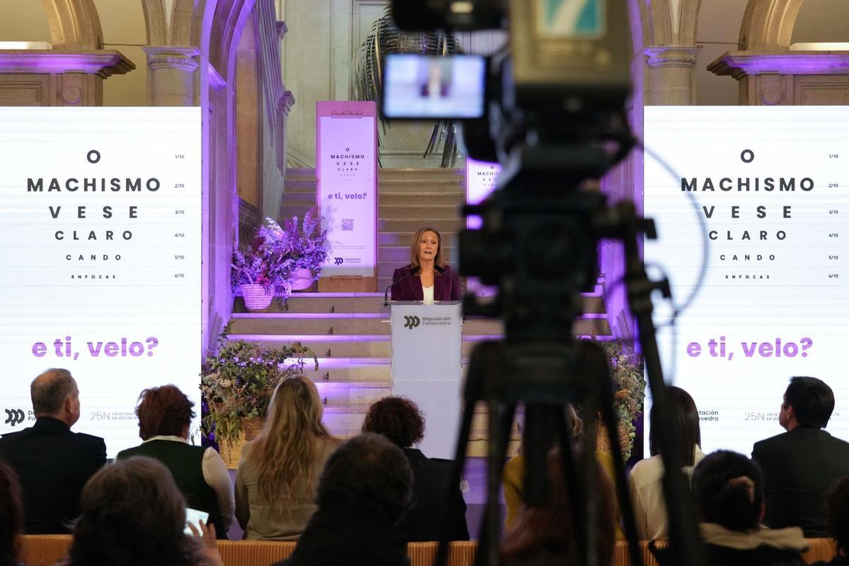 La presidenta de la Diputación en funciones, Luisa Sánchez, en un momento del acto.